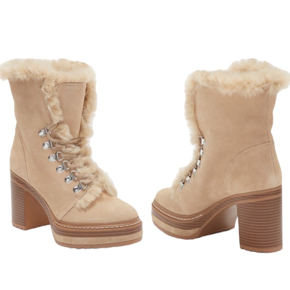 Steve Madden Women’s Scoops Faux Fur Platform Booties in the Size 9.5M - Picture 2 of 16